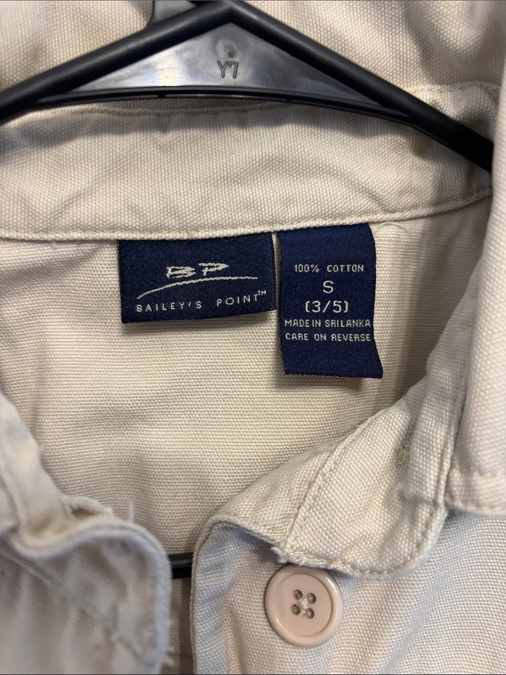 Girls' Cream Button-Front Denim Jacket - Classic Utility Style